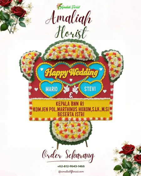 Papan Bunga Pernikahan Cinerang